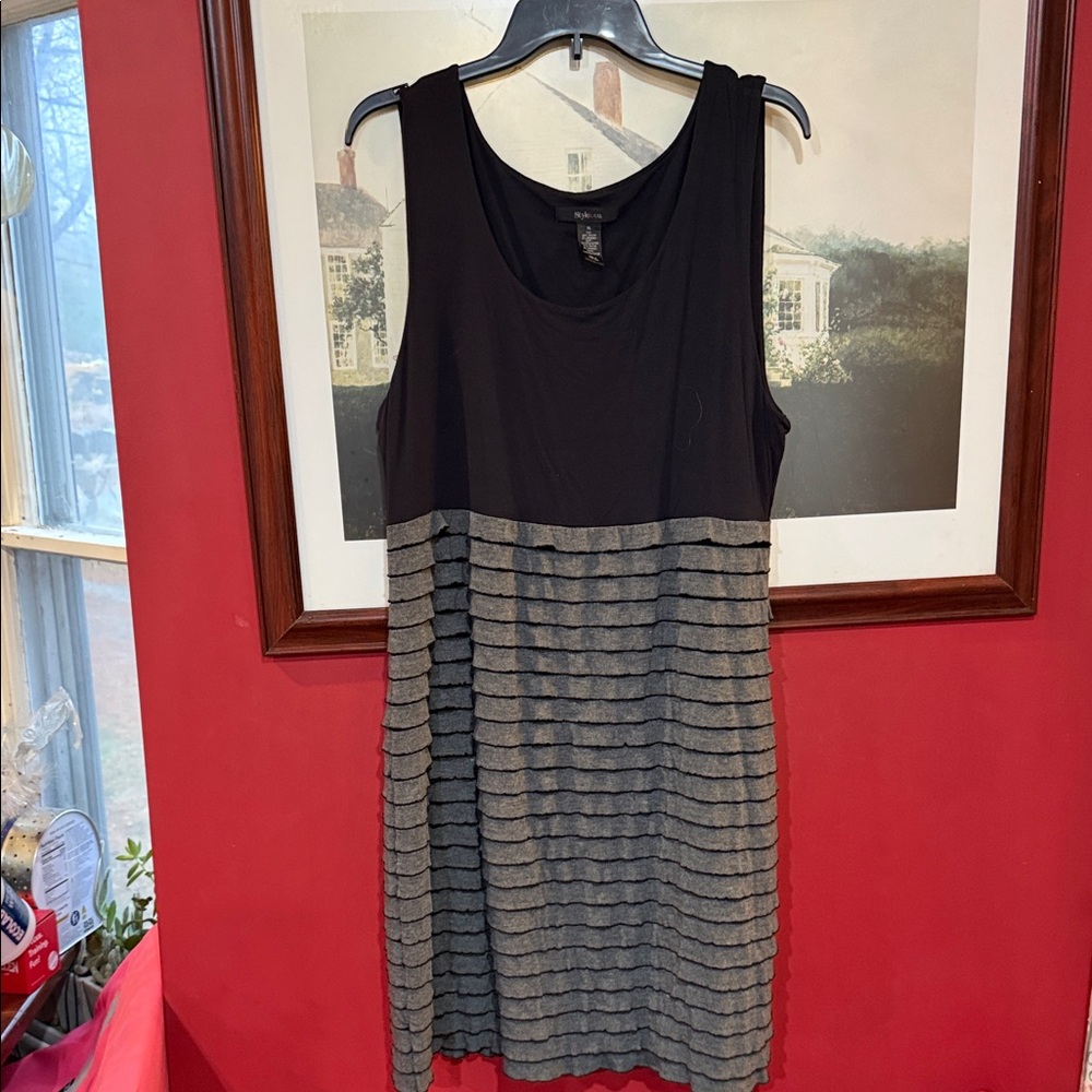 Style & Co. Fun Black and Gray dress